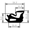 Profil für Luftschutzräume EPDM 19,3x12,3mm schwarz